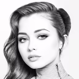 a black and white photo of a woman