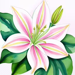 the painting is showing an open flower