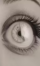 an eye with long eyelashes and a lot of glitter