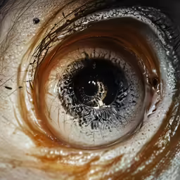 a photo taken from above of an eye