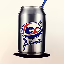 a can of ice cream with the logo of a pepsi company