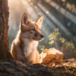 the red fox looks like it is having a rest