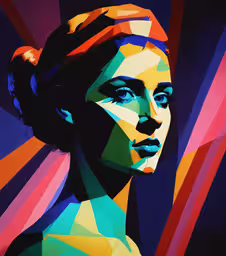 a painting of a woman