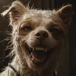 an image of a dog that has his mouth open
