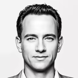 black and white portrait of a man