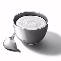 a cup of coffee is shown with a spoon