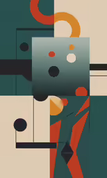 abstract background with a different pattern in green and red
