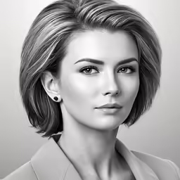 a black and white photo of a woman