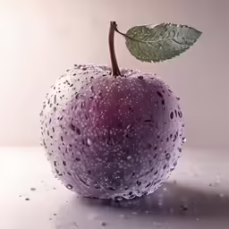 the wet, ripe fruit is sitting on the surface