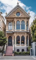 a large house with a lot of windows