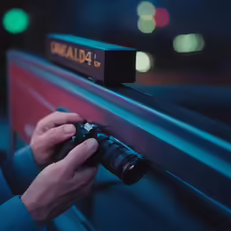 a man taking a photograph with his camera