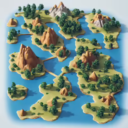 an image of a group of trees that looks like a map