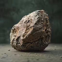 a large rock with brown and white mossy crusting
