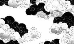 the black and white photo has swirls in it