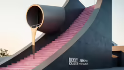 this building is designed like a staircase