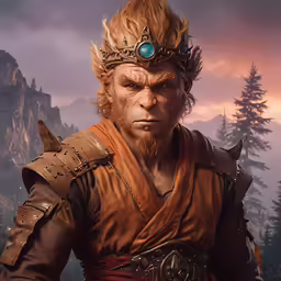 an image of a character with big head and orange hair
