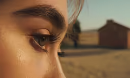 an open eye of a woman who is looking