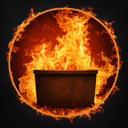 there is a fire flame in a pot