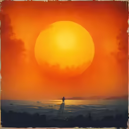 the sun that is setting over a body of water
