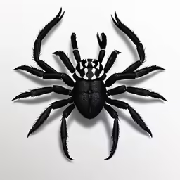a bug that is black and has a lot of leaves on it