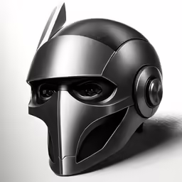 the dark knight helmet has two ears and is also a helmet