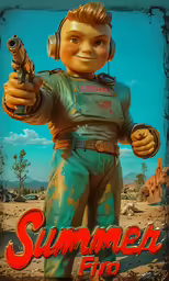 an advertisement for a toy company depicting a character from the star wars