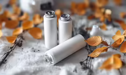 three different sized batteries are on the ground