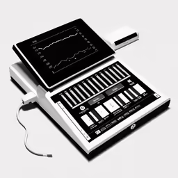 an electronic device has a keyboard attached to it