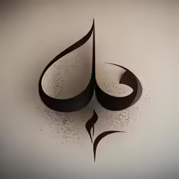 the calligraphy logo for a islamic language