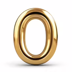 an o on a white background