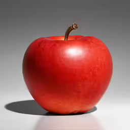 an apple sitting in the center of the table