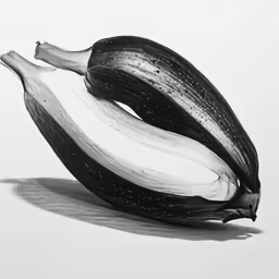 an apple and a banana are photographed in this drawing