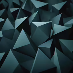 a dark green wallpaper with many squares and triangles