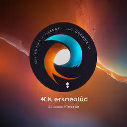 a black and orange logo with a light orange background,a blue and orange logo that is inside a circle
