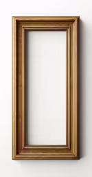 a white wall with an old frame mounted to it