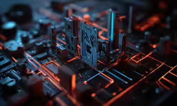 a very detailed photo of a computer board