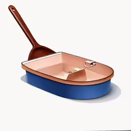 a small tray with a wooden spoon in it