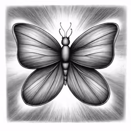 a drawing of a butterfly on a white background