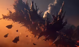 a digital image of an explosion