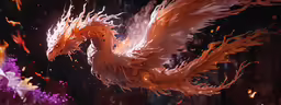 two very pretty dragon like creatures in the dark
