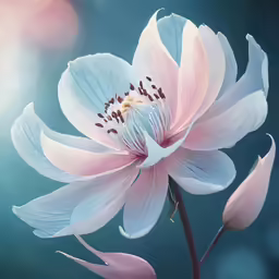 there is a flower that has some water droplets on it