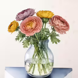 a vase full of colorful flowers sitting on top of a table