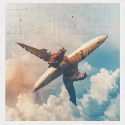 a picture of a large airplane in the sky