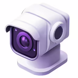 a camera with a lens on it