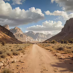 a dirt road with some big rocks on the ground