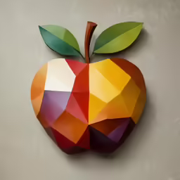a paper cut out of an apple