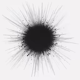an image of the inside of a circle made out of splatters