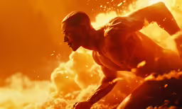 a man reaching for the bottom of something in front of him