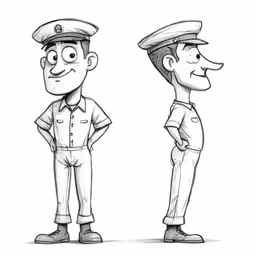 a cartoon of two men standing next to each other