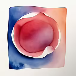 a round thing on a blue and white square